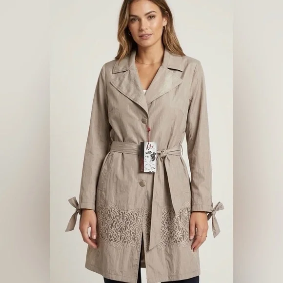 Italian Tan Trench Coat - Picture 1 of 8